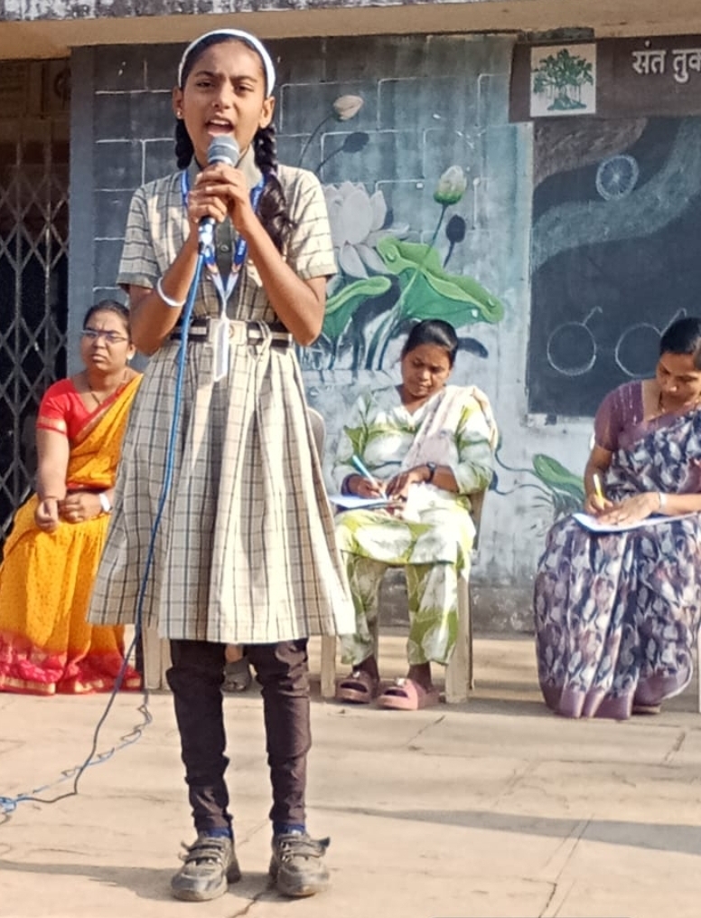 देहू गांधी जयंतीनिमित्त न्यू इंग्लिश स्कूलमध्ये विविध उपक्रमाचे आयोजन