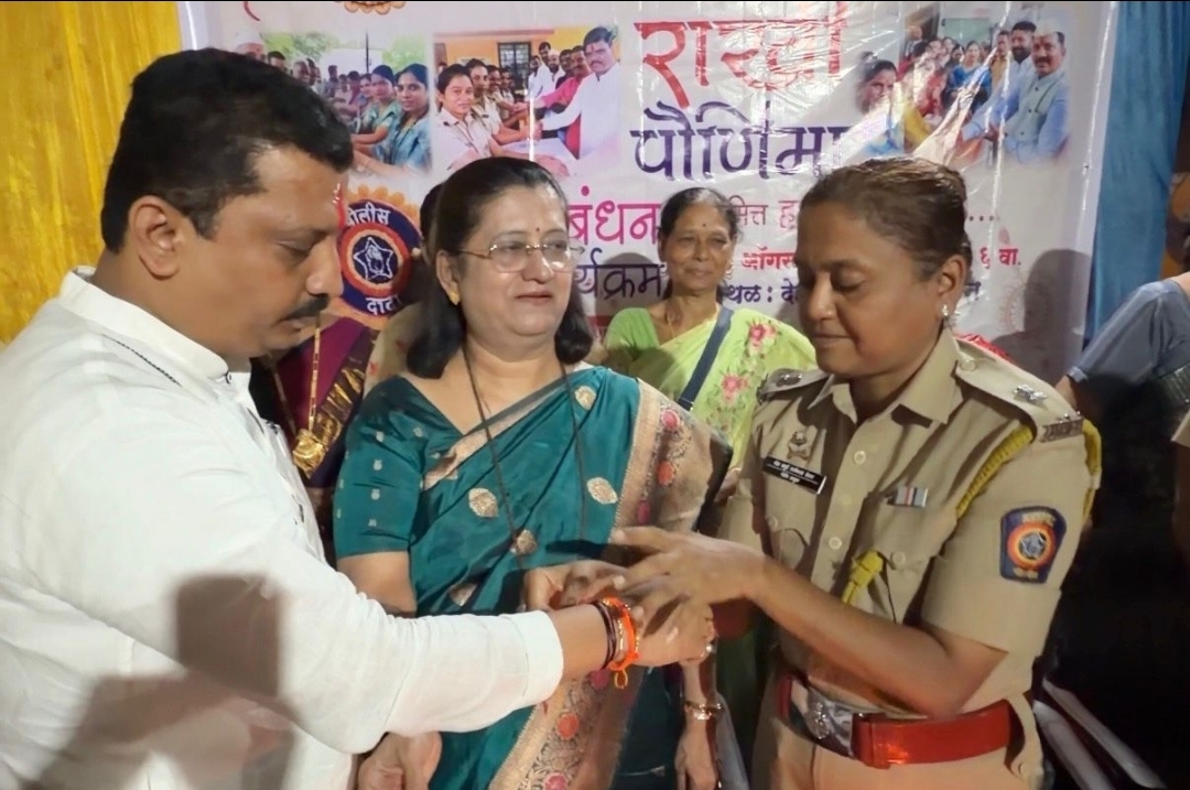 देहूरोड पोलीस ठाण्यात एक राखी आपल्या पोलीस बांधवांसाठी  उपक्रम संपन्न