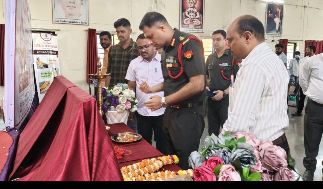केंद्रीय आयुध भंडार देहूरोड येथे भव्य रक्तदान शिबिर उत्साहात संपन्न