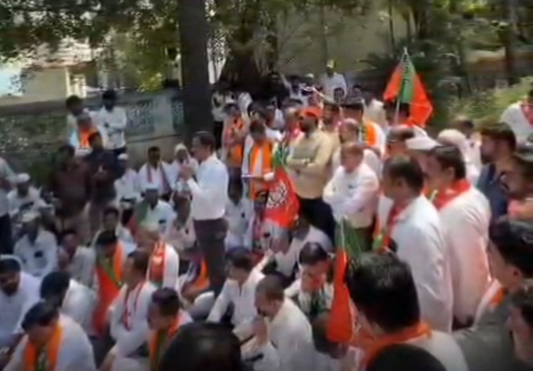 आमदार सुनील शेळके यांच्या विरोधात  मावळ तालुका भाजप च्या वतीने  निषेध मोर्चा