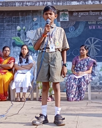 देहू गांधी जयंतीनिमित्त न्यू इंग्लिश स्कूलमध्ये विविध उपक्रमाचे आयोजन