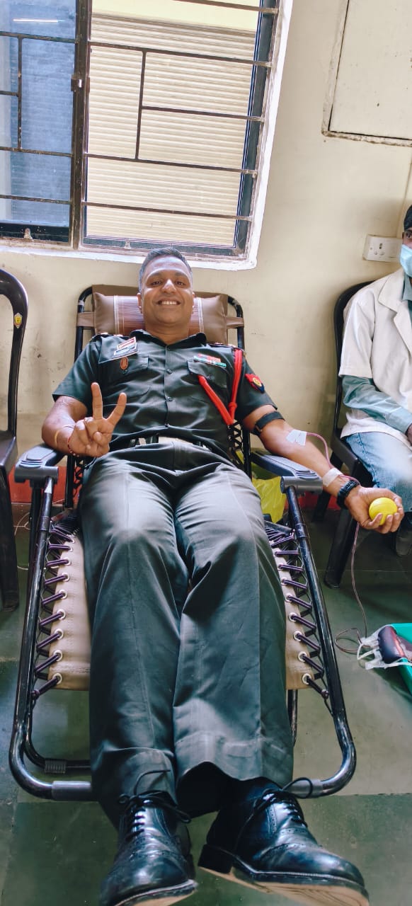 केंद्रीय आयुध भंडार देहूरोड येथे भव्य रक्तदान शिबिर उत्साहात संपन्न
